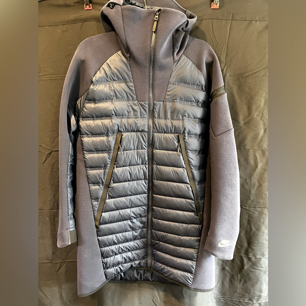 Nike Tech Jacket Navy Blue Long Coat